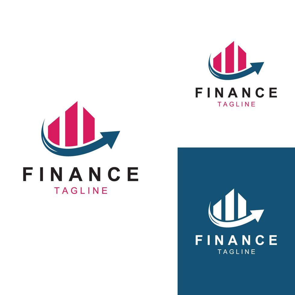 finanzgeschäftslogo oder finanzgrafik logo.logo für finanzgeschäftsergebnisdaten.mit symboldesign-vektorschablonenillustration. vektor