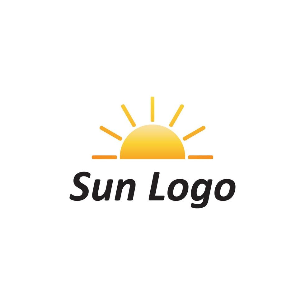 Sonne-Symbol-Logo-Vektor-Vorlage vektor