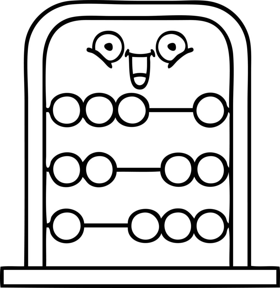 Strichzeichnung Cartoon Abakus vektor