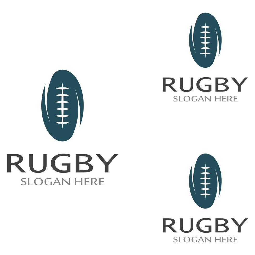 Rugby Ball American Football Symbol Vektor Logo Vorlage