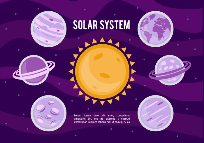 Gratis solsystem vektor bakgrund