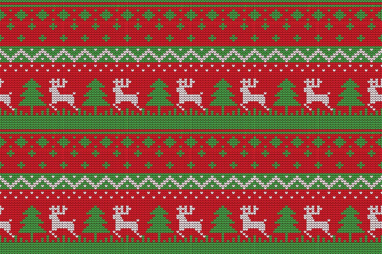 Strickmuster für Weihnachtspullover vektor