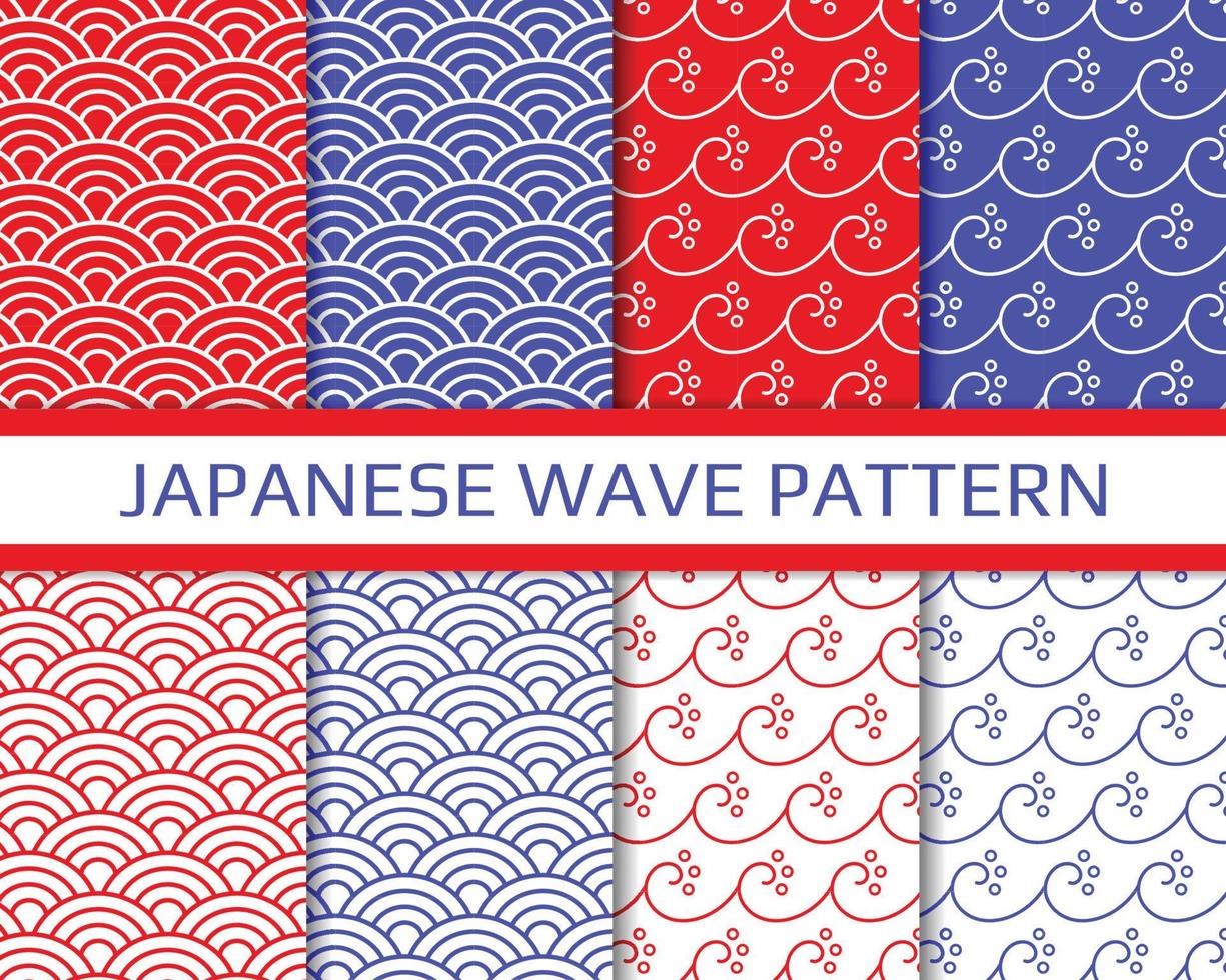 japanische Welle Musterdesign Hintergrund vektor