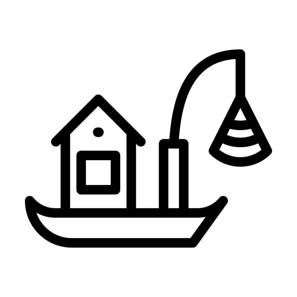 Fischerboot-Icon-Design vektor