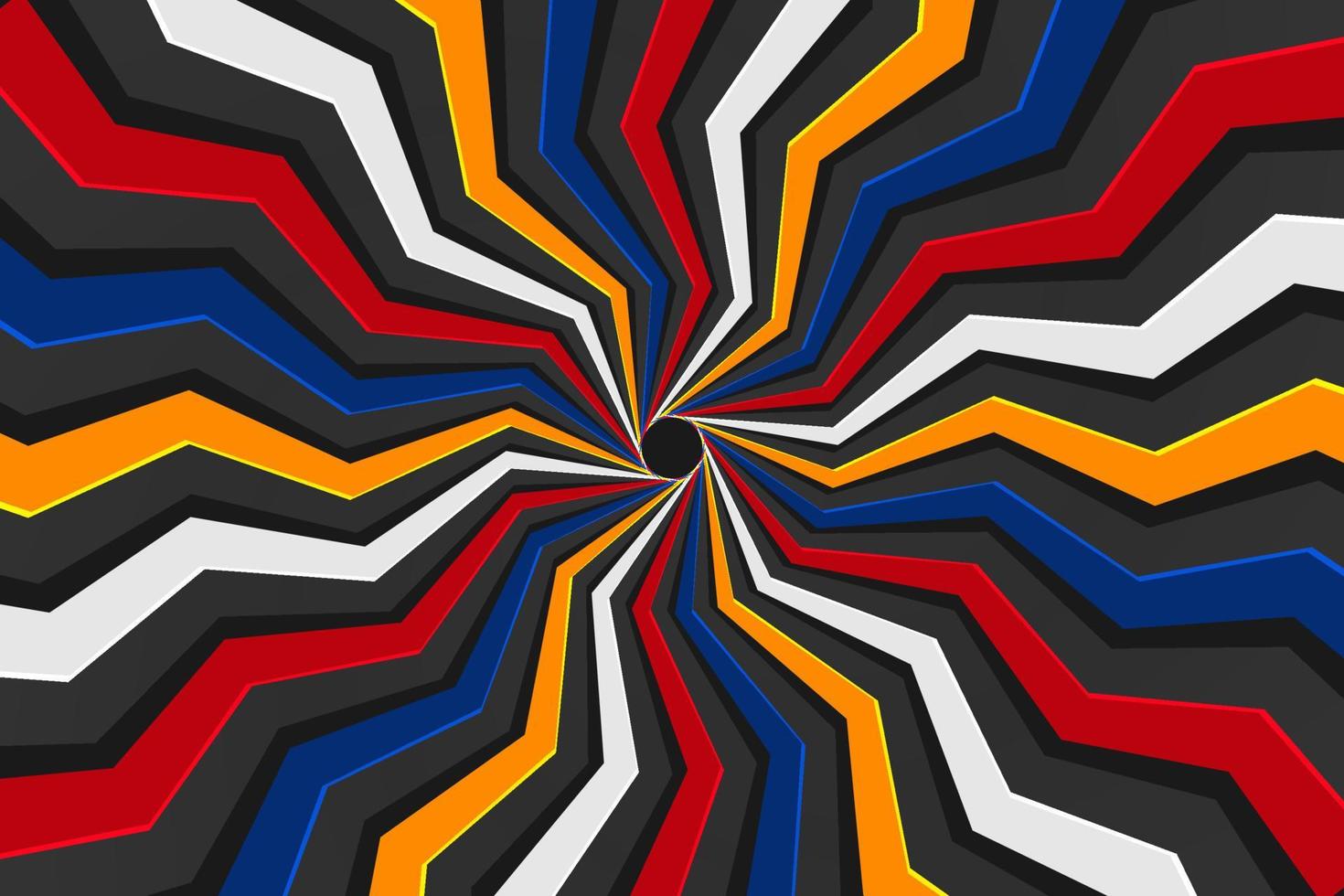 retro sunburst psychedelic abstrakt bakgrund design vektor