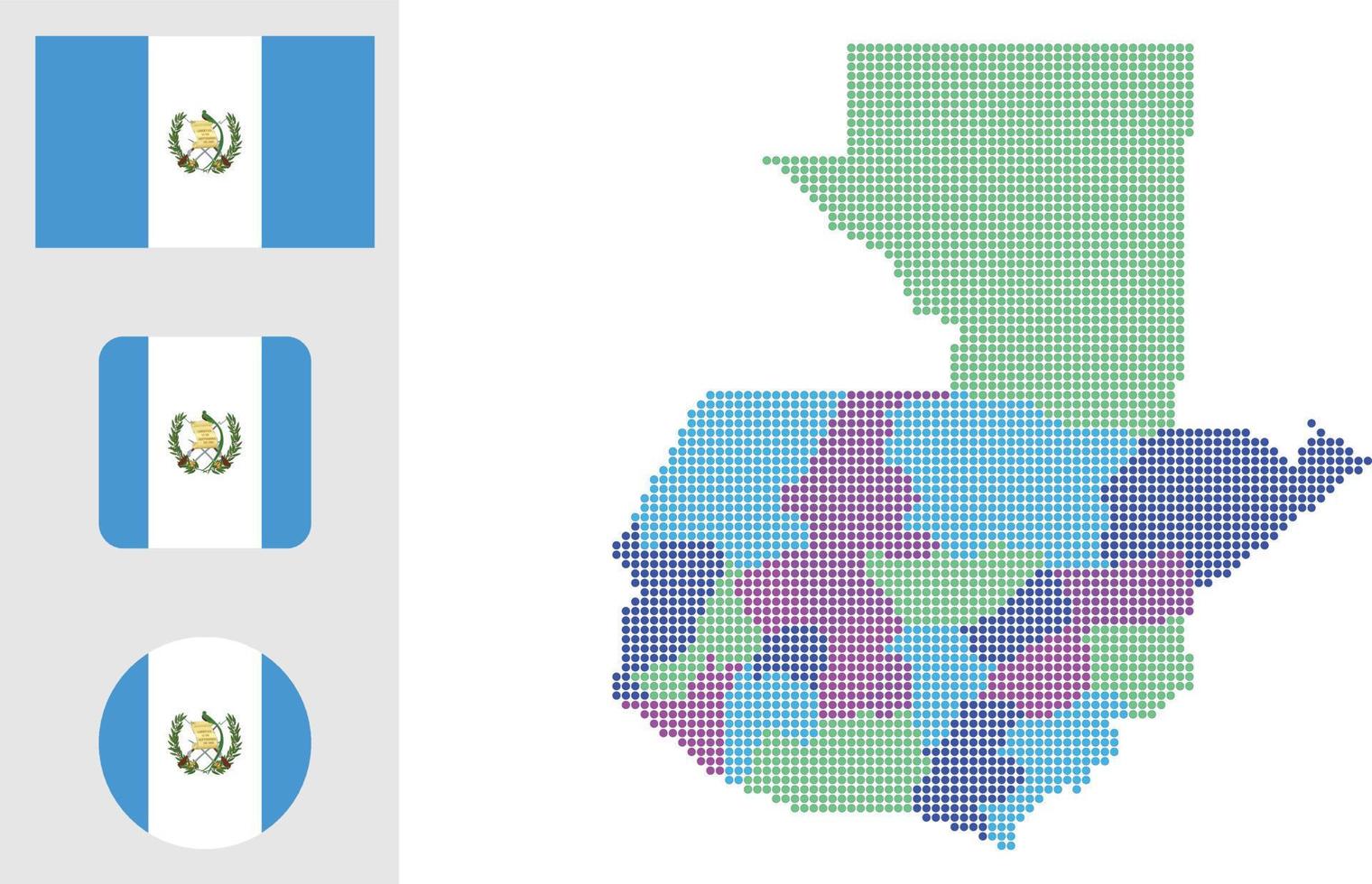 guatemala Karta. och flagga. platt ikon symbol vektor illustration