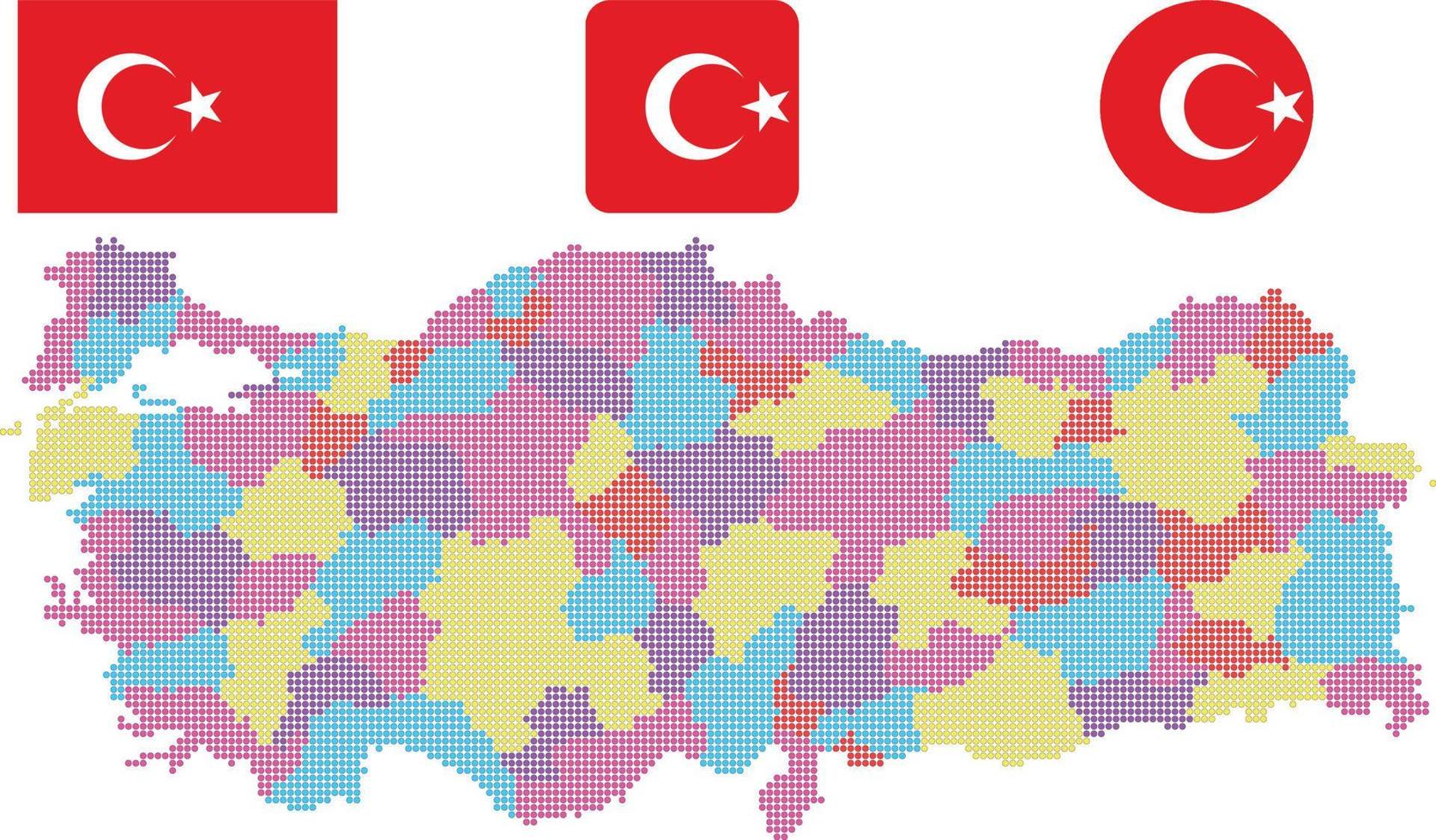 türkei karte und flaggensymbol symbol vektorillustration vektor