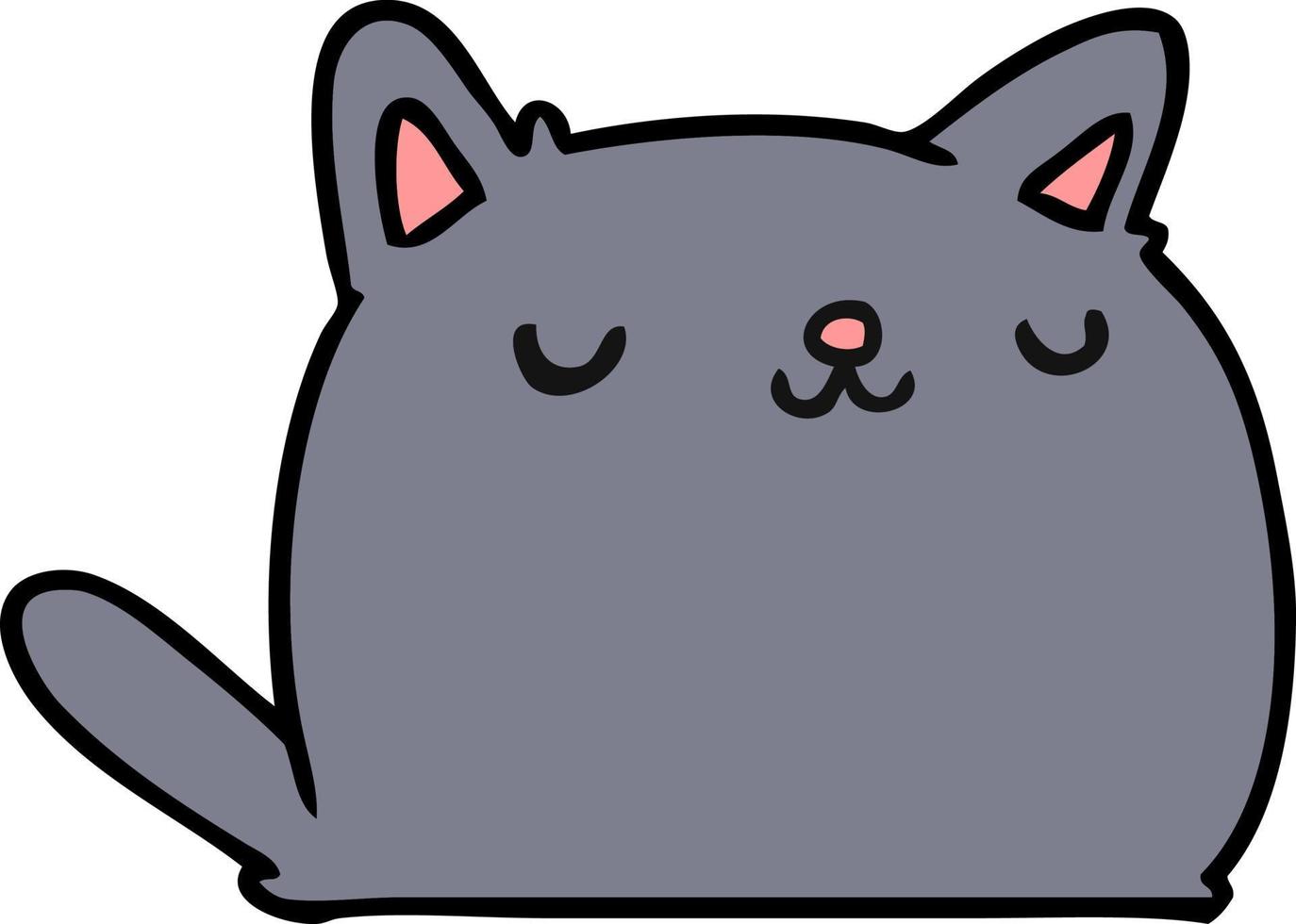 karikatur der niedlichen kawaii katze vektor