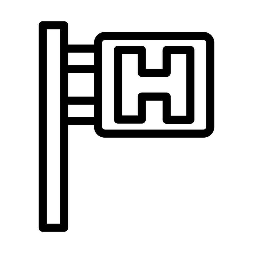 Krankenhaus-Schild-Icon-Design vektor