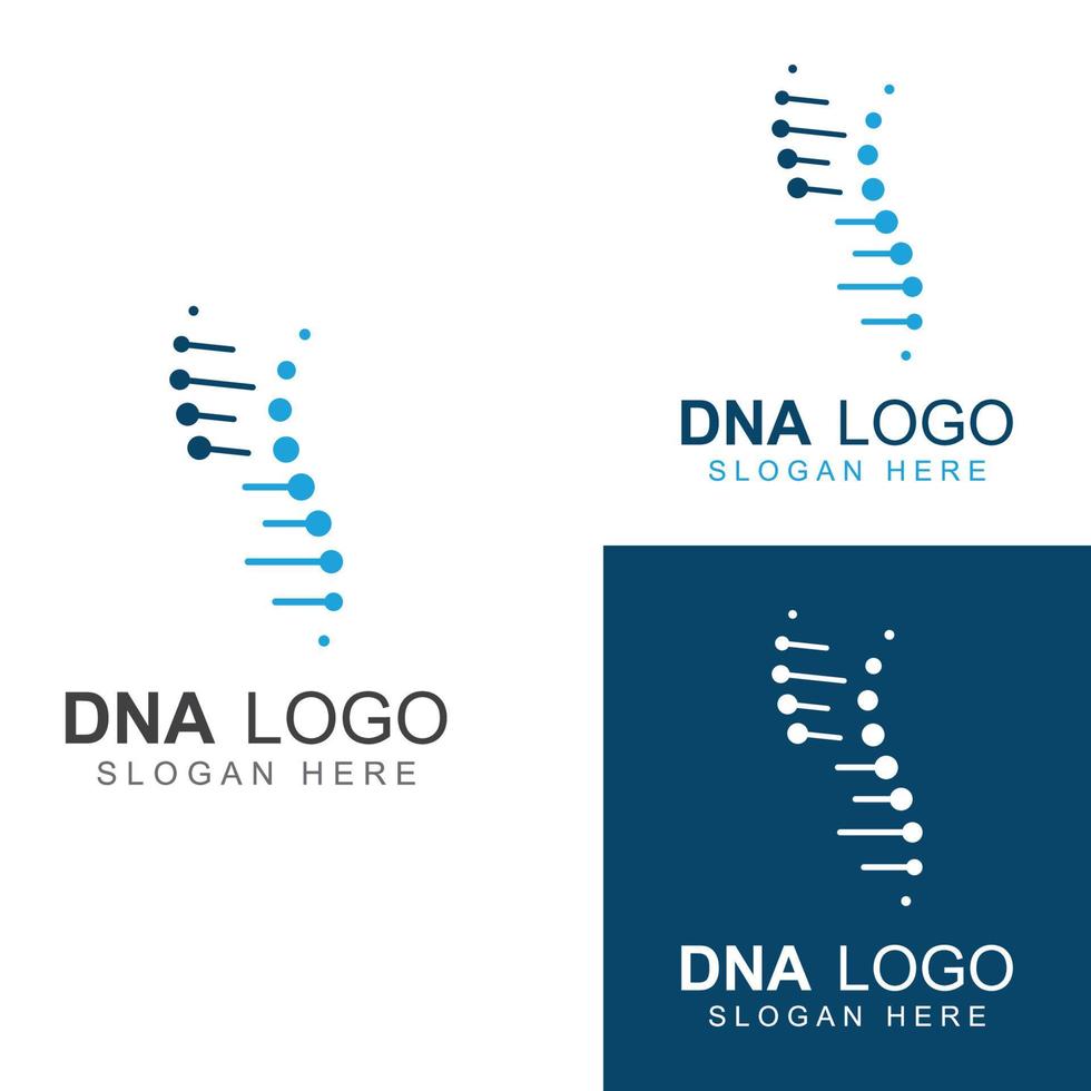 DNA-Vektor-Logo. modernes medizinisches logo, mit vektorillustrationsschablonendesign vektor