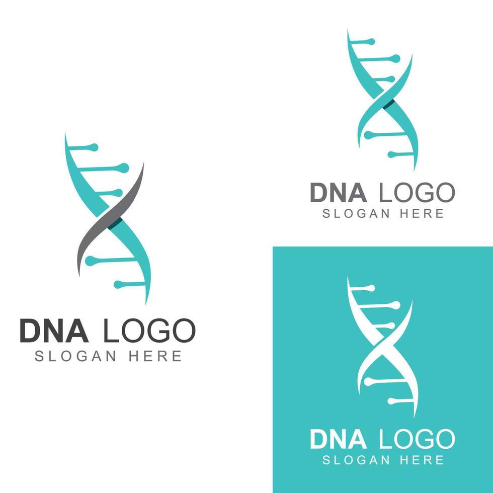 dna vektor logotyp. modern medicinsk logotyp, med vektorillustration malldesign