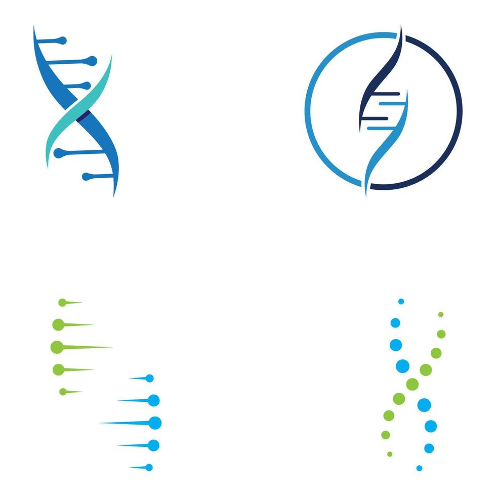 DNA-Vektor-Logo. modernes medizinisches logo, mit vektorillustrationsschablonendesign vektor