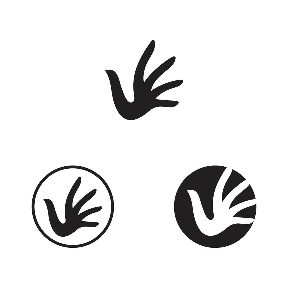 Hand-Logo-Symbol-Vektor-Design-Vorlage-Illustration vektor