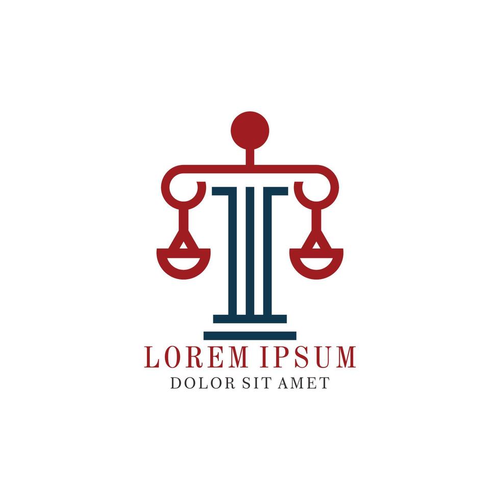 advokatbyrå logotyp mall i vit bakgrund vektor