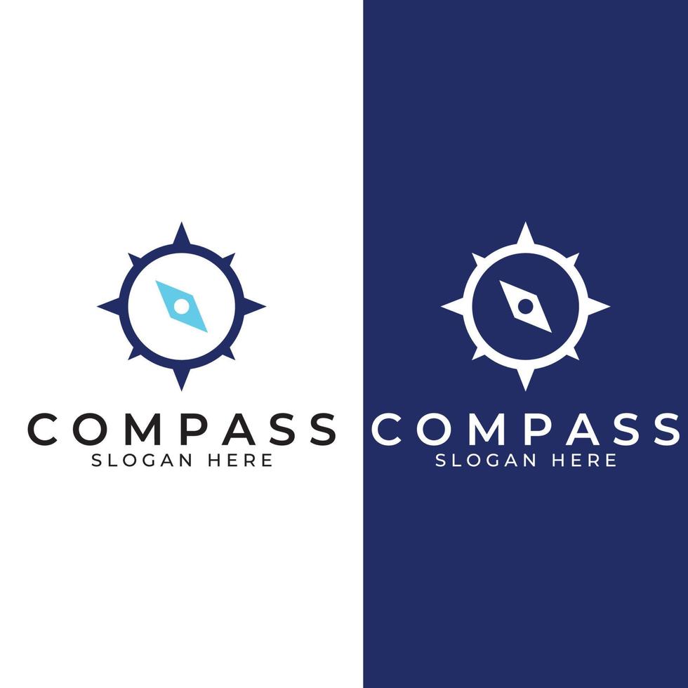 kompasslogotyp, riktningsguide eller pandom. kompass logotyp ikon vektor illustration mall.