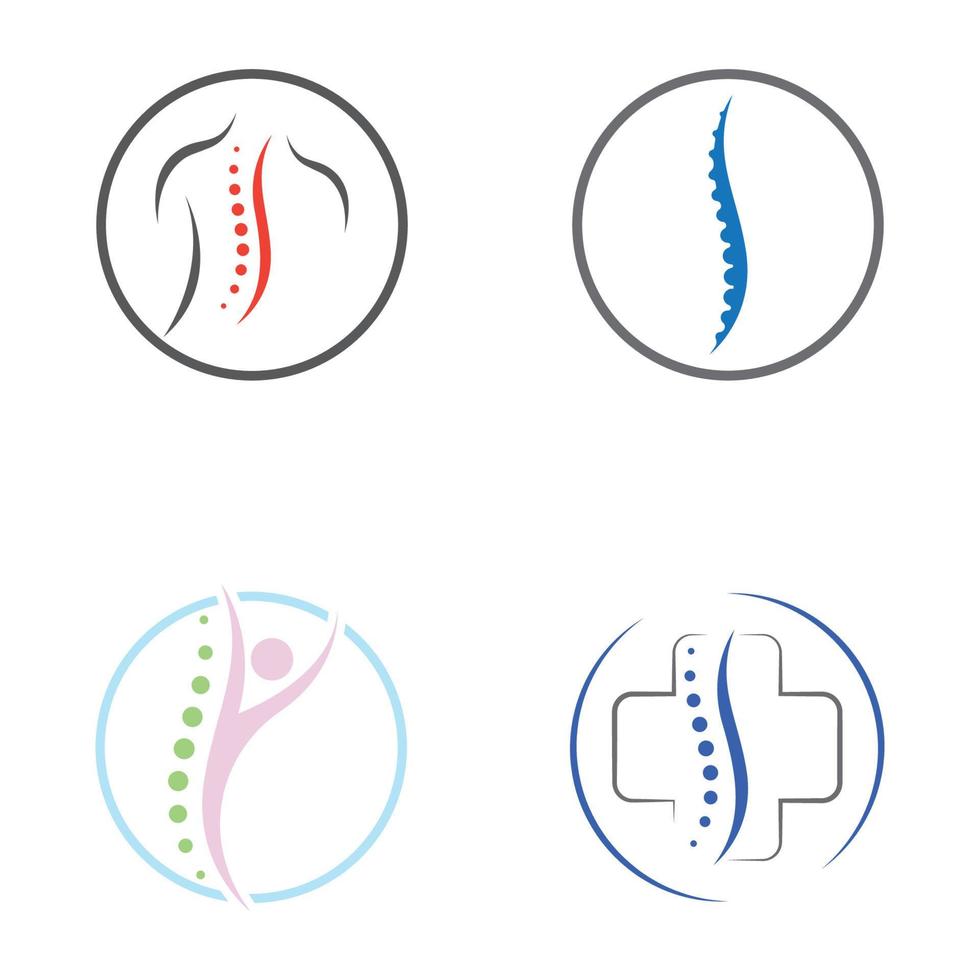 Wirbelsäulendiagnostiksymbol vektor