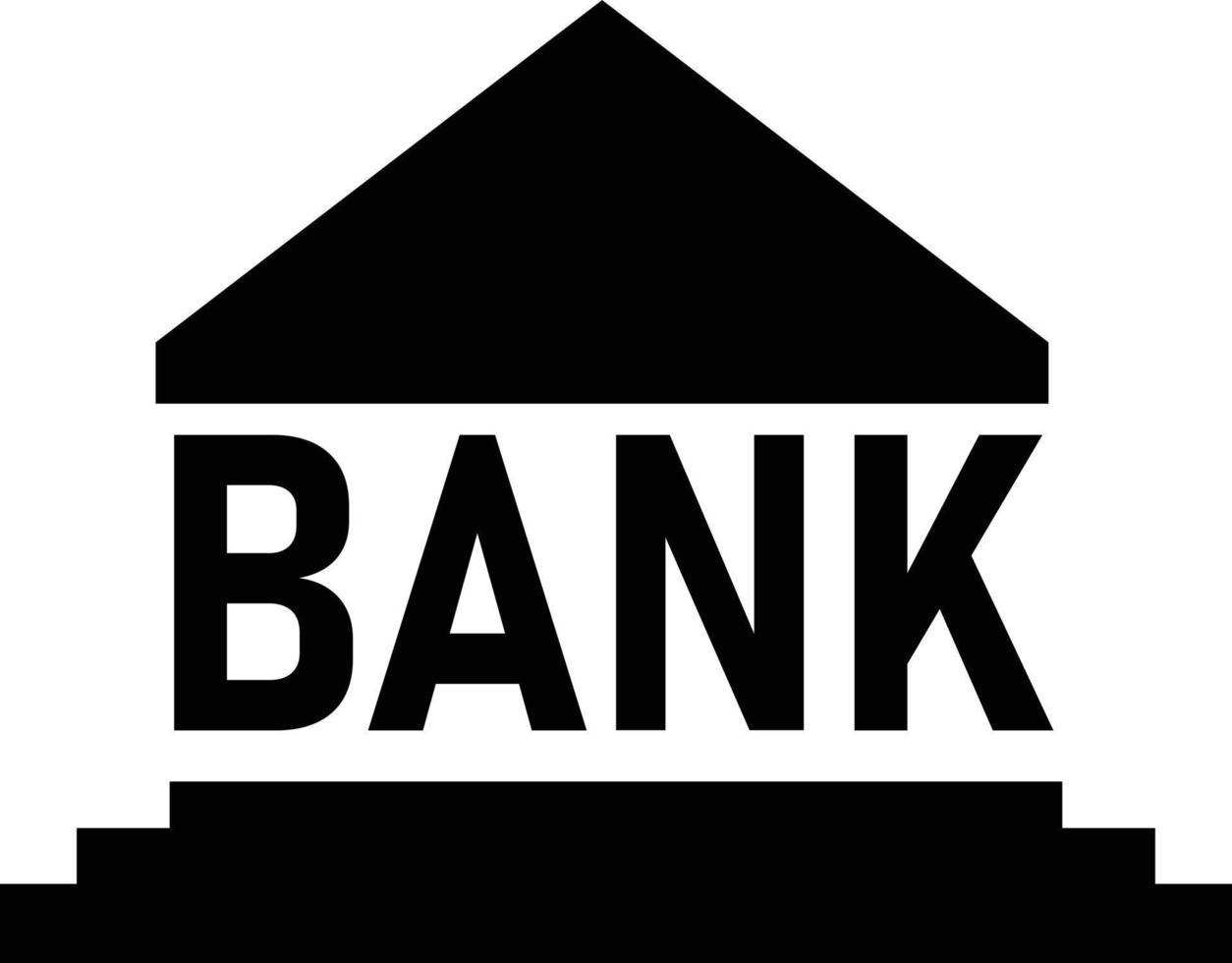 Bank ikon på vit bakgrund. Bank logotyp. platt stil. vektor