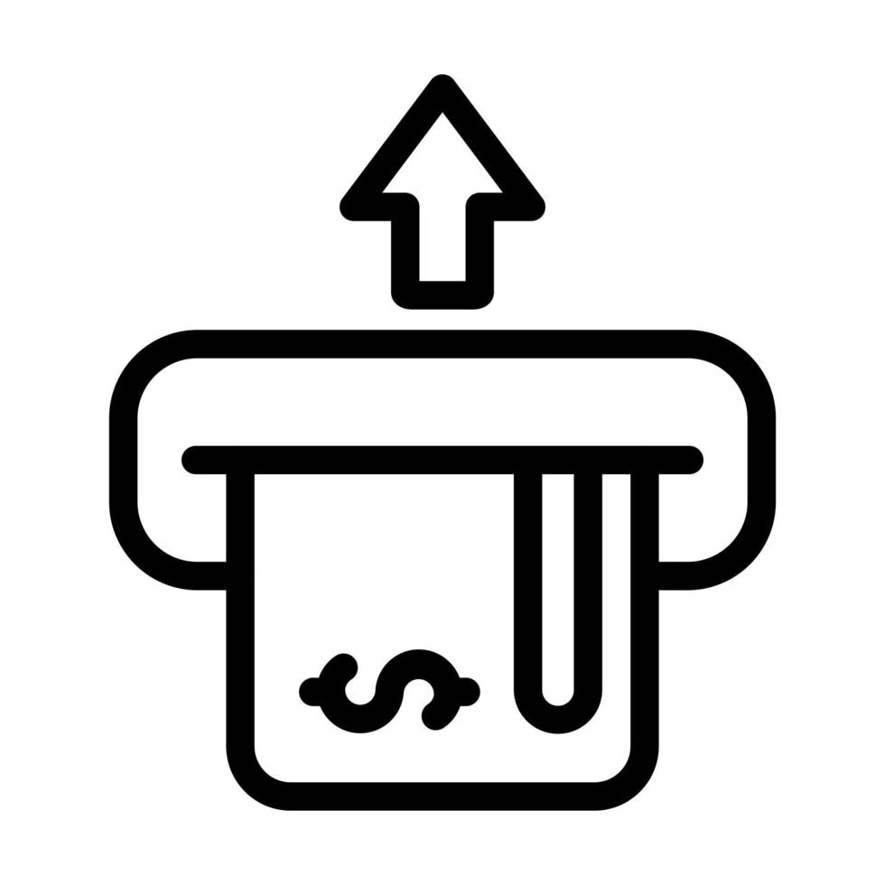 Symboldesign für Bargeldabhebungen vektor