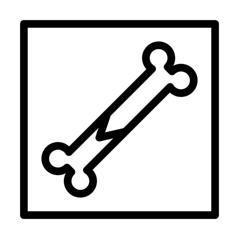 Knochen-Röntgen-Icon-Design vektor