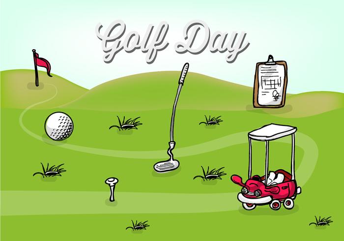 Gratis Golf Dag Vektor Illustration