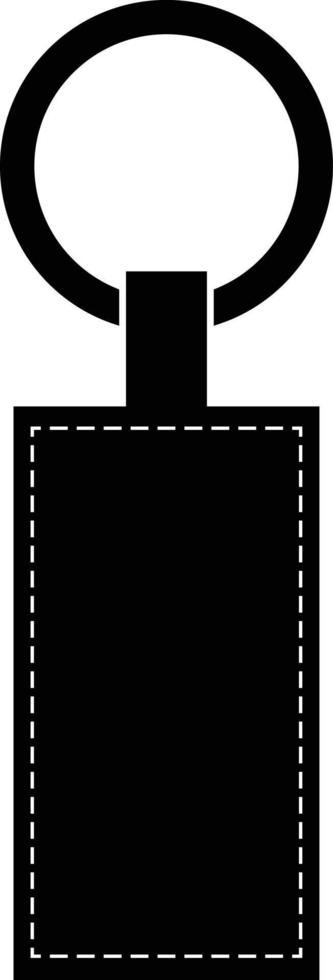 Schlüsselanhänger-Symbol auf weißem Hintergrund. Schlüsselanhänger Zeichen. Symbol für Schlüsselketten aus Leder. flacher Stil. vektor