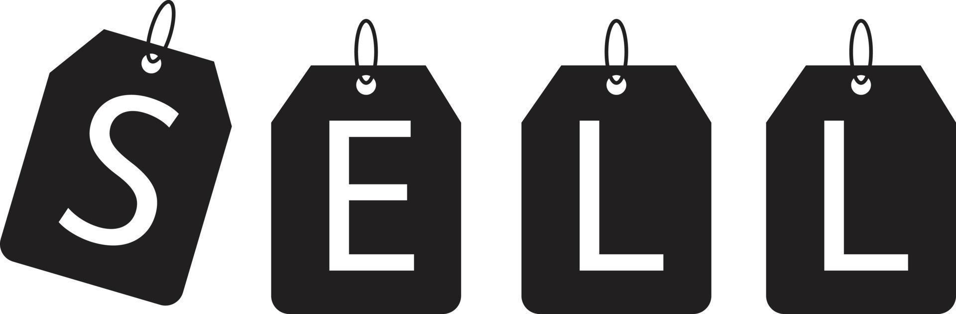 Verkaufssymbol auf weißem Hintergrund. Logo-Zeichen verkaufen. flacher Stil. vektor