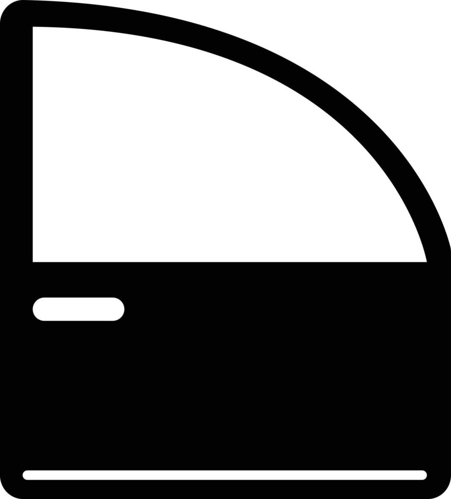 Türsymbol auf weißem Hintergrund. auto tür auto zeichen. Autotür-Symbol. flacher Stil. vektor