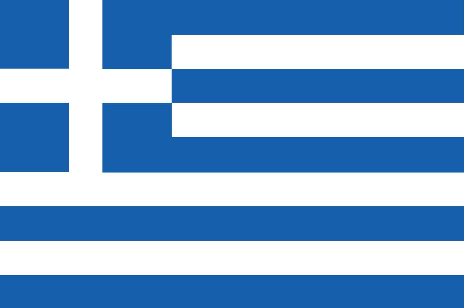 Griechenland-Flagge auf weißem Hintergrund. griechisches Staatssymbol. Tag der Arbeit. flacher Stil. vektor