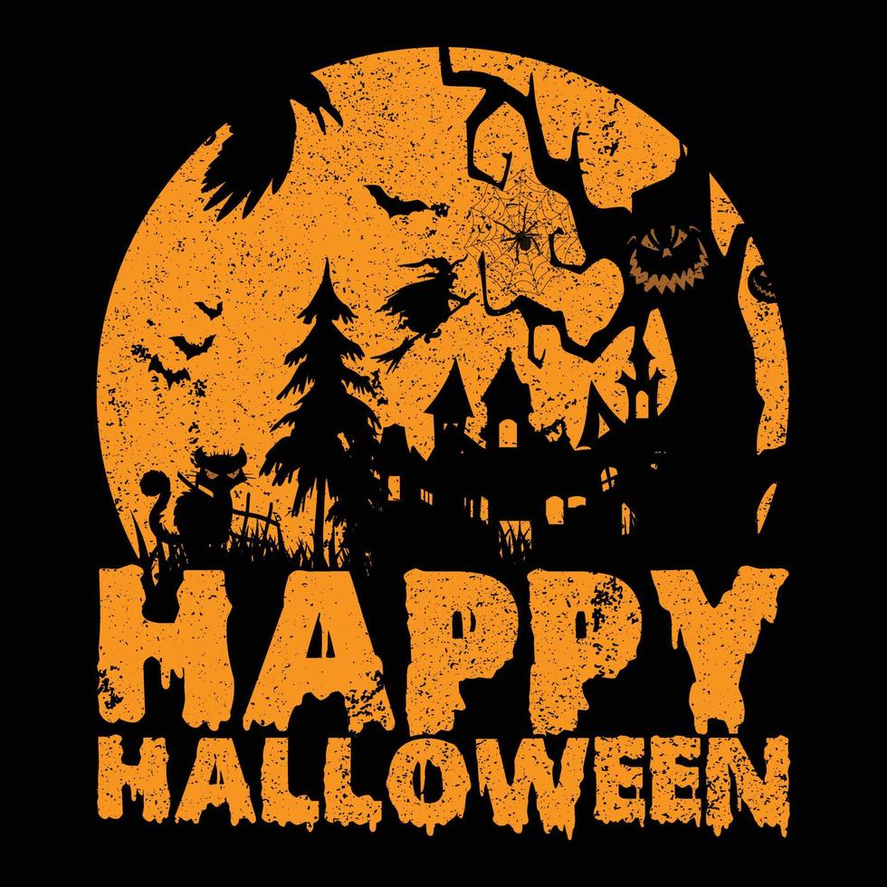 Halloween-T-Shirt-Designvektor vektor