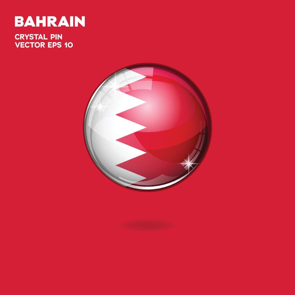 Bahrain-Flagge 3D-Schaltflächen vektor