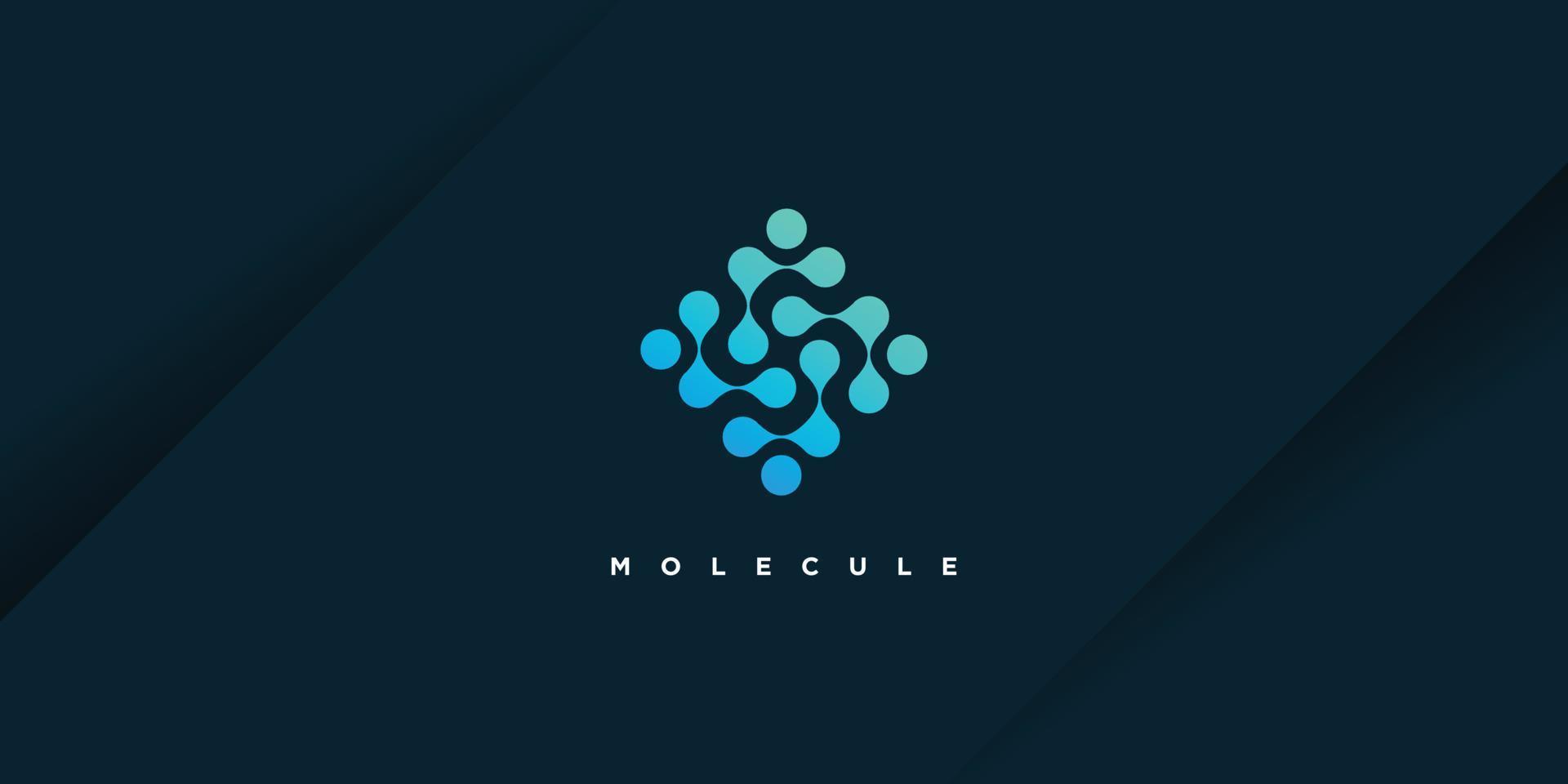 Molekül-Logo-Design-Vektor mit modernem, kreativem, einzigartigem Stil vektor