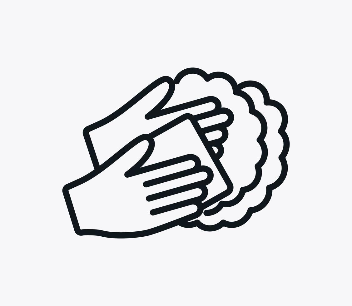 Waschen Hand Symbol Vektor-Logo-Design-Vorlage vektor