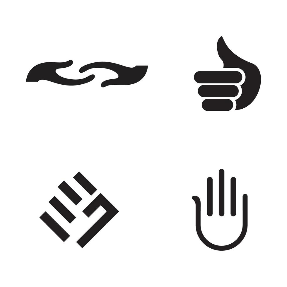 Hand-Logo-Symbol-Vektor-Design-Vorlage-Illustration vektor