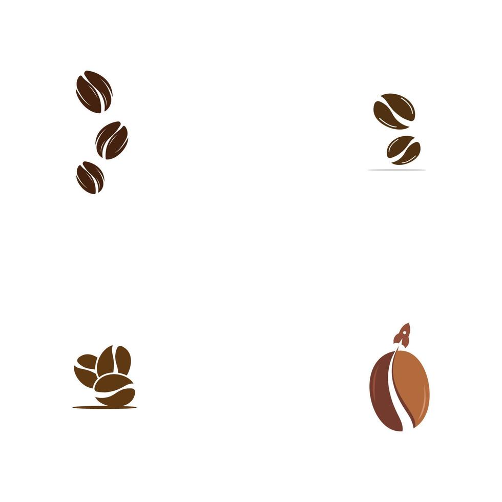 kaffe böna logotyp vektor