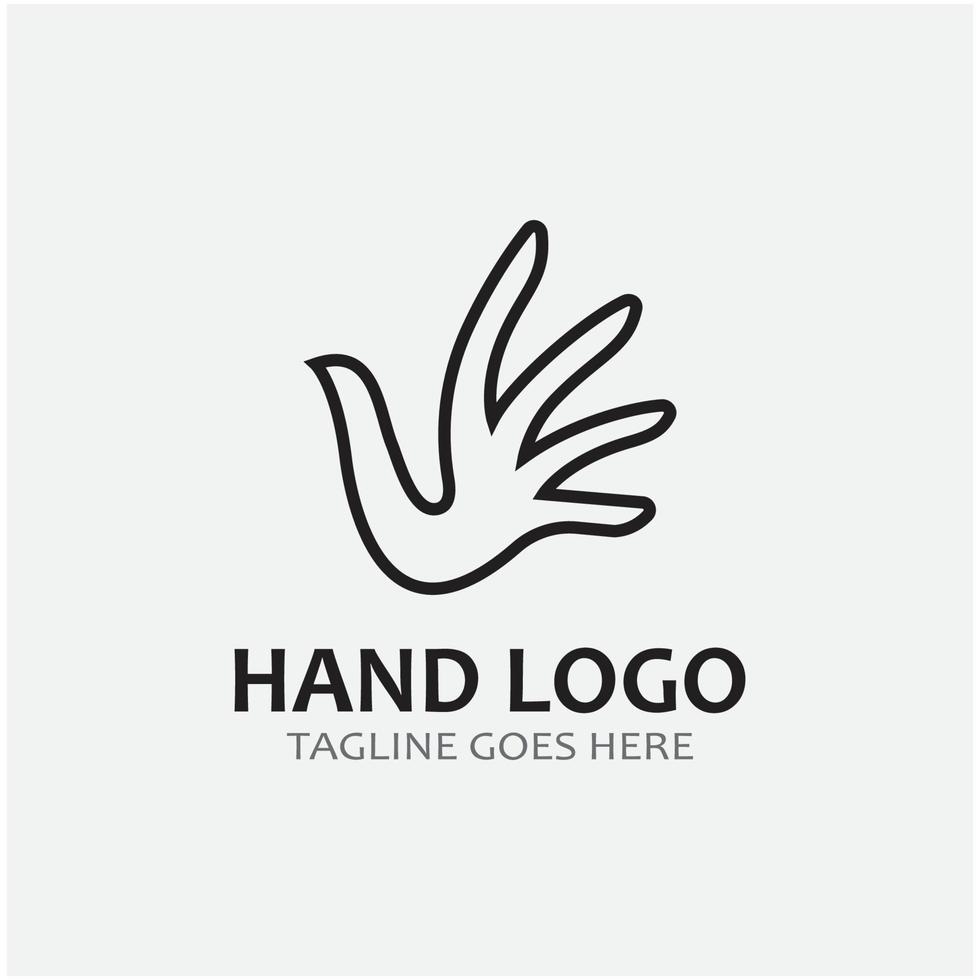 Hand-Logo-Symbol-Vektor-Design-Vorlage-Illustration vektor