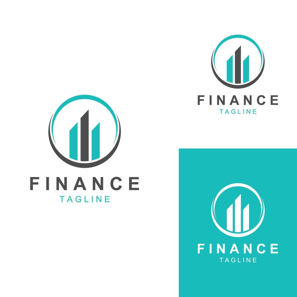 finanzgeschäftslogo oder finanzgrafik logo.logo für finanzgeschäftsergebnisdaten.mit symboldesign-vektorschablonenillustration. vektor