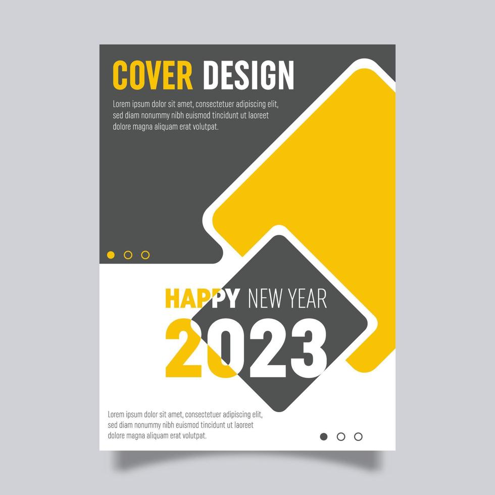 vektor bok omslag design mall för ny år firande