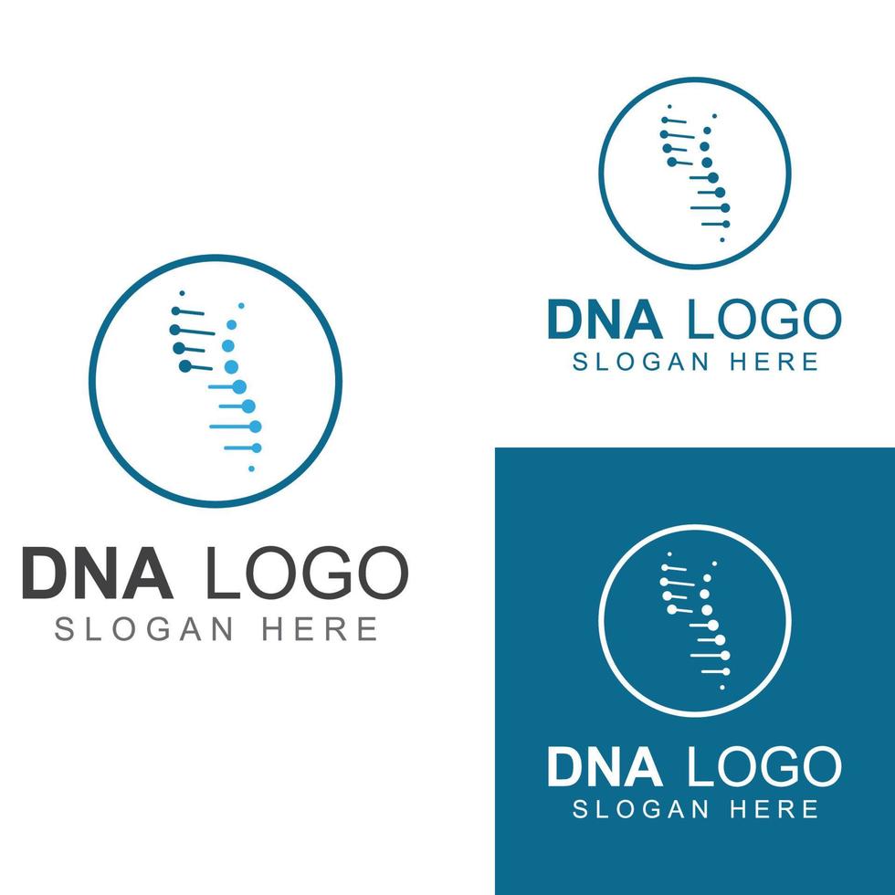 dna vektor logotyp. modern medicinsk logotyp, med vektorillustration malldesign