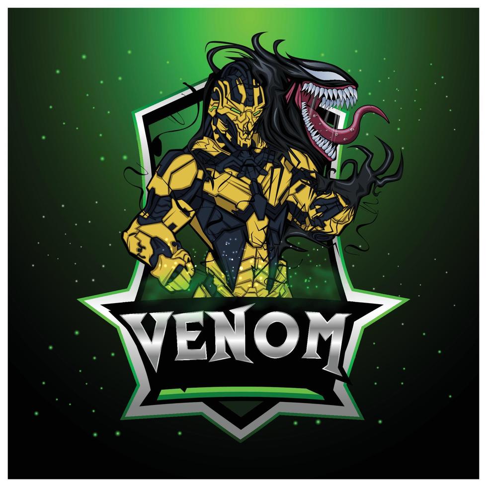 halloween esport gaming maskot logotyp vektor