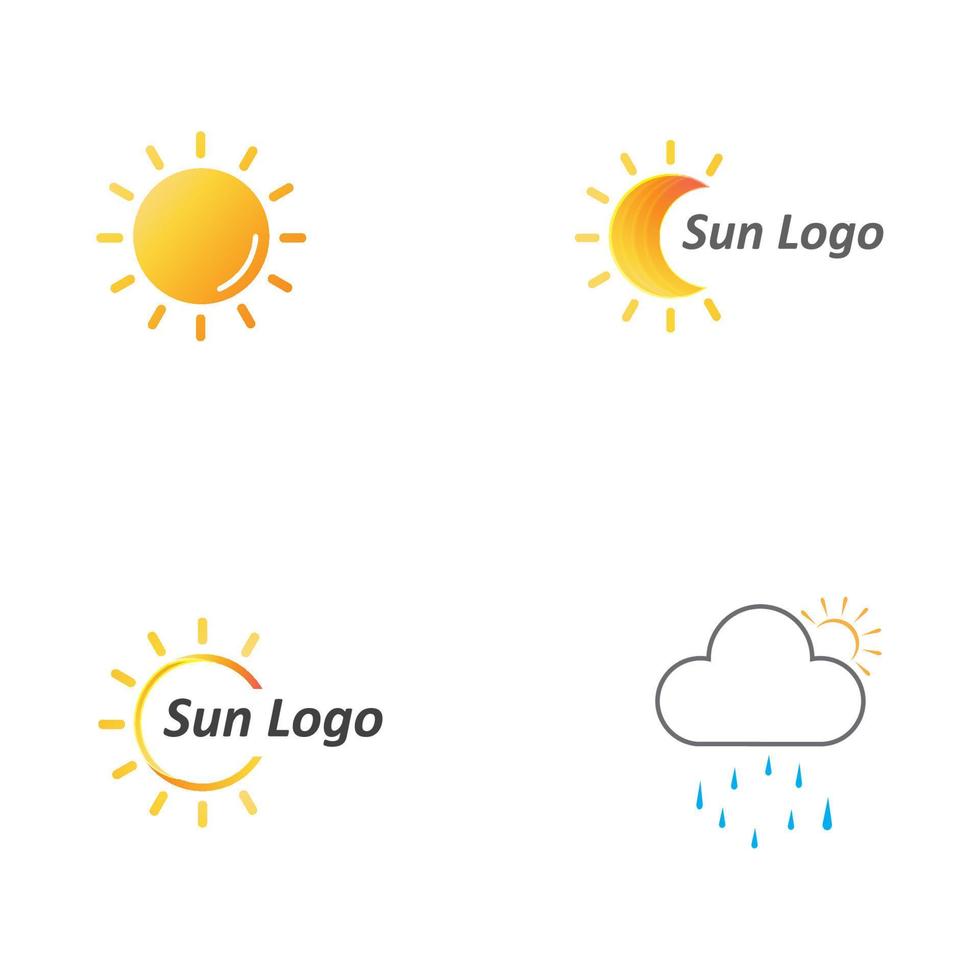 Sonne-Symbol-Logo-Vektor-Vorlage vektor