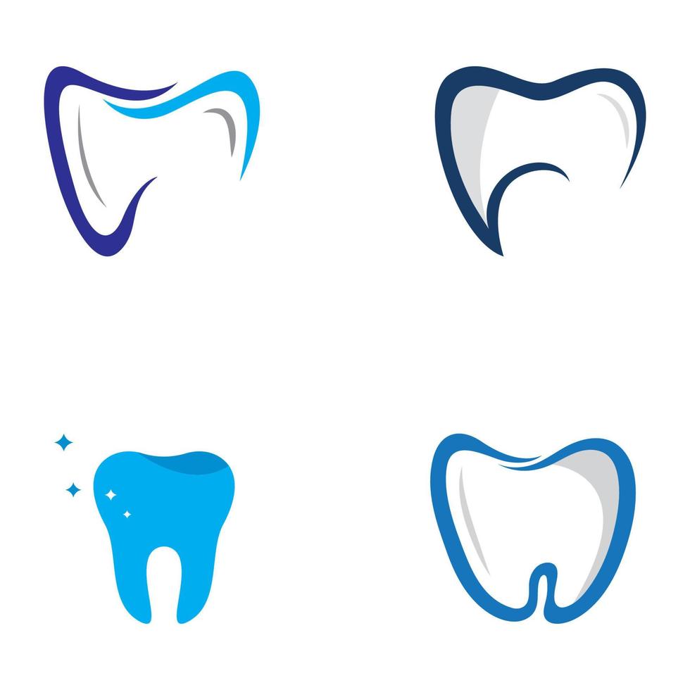 dental logotyp, logotyp för dental hälsa, och logotyp för dental vård. använder sig av en mall illustration vektor design begrepp