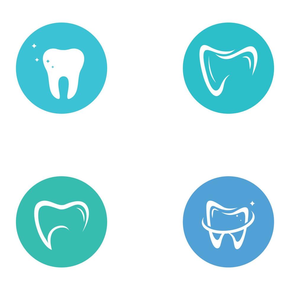 Zahnlogo, Logo für Zahngesundheit und Logo für Zahnpflege. unter Verwendung eines Schablonenillustrationsvektor-Designkonzepts vektor