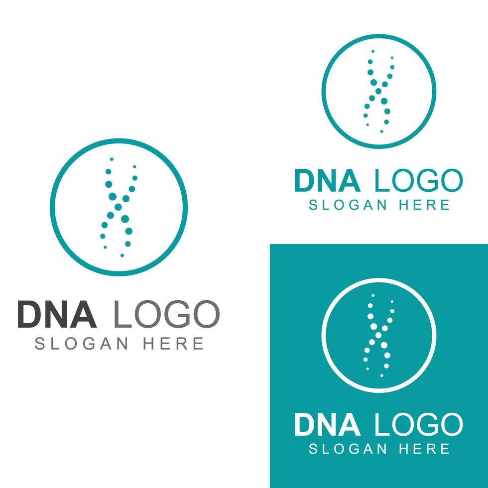 dna vektor logotyp. modern medicinsk logotyp, med vektorillustration malldesign