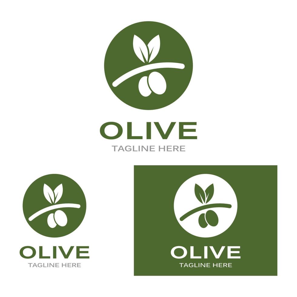 oliv olja logotyp natur vektor