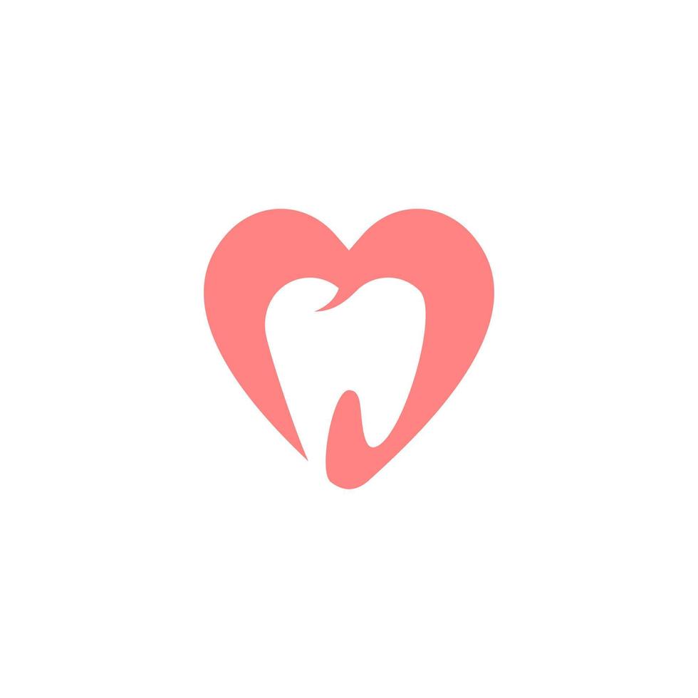 dental mit herz logo vektor abstrakt modern