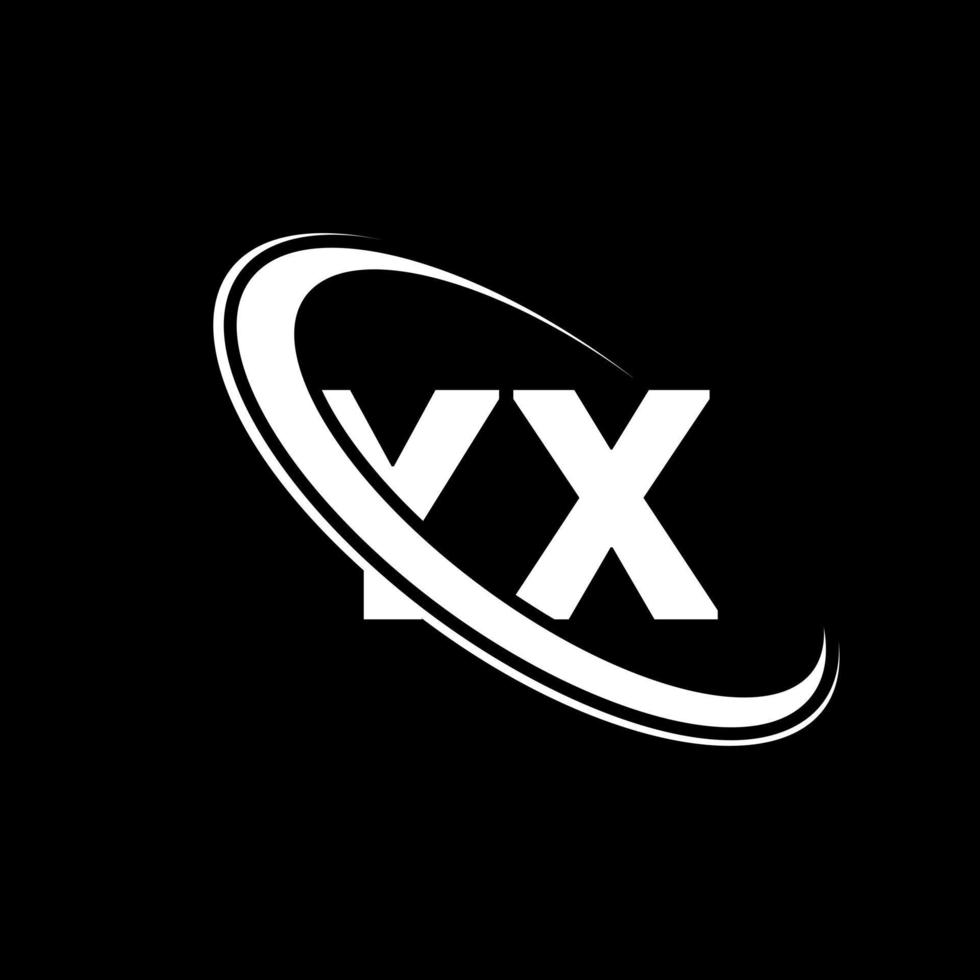 yx-Logo. yx-Design. weißer yx-buchstabe. yx-Buchstaben-Logo-Design. anfangsbuchstabe yx verknüpfter kreis großbuchstaben monogramm logo. vektor