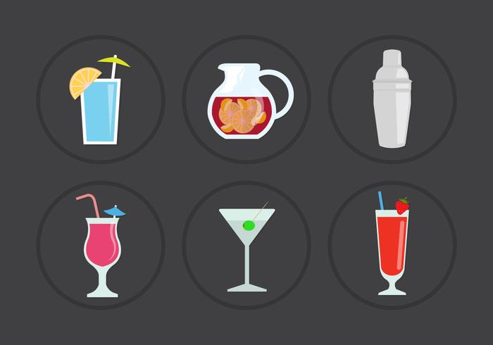 Cocktail Vektor Icons
