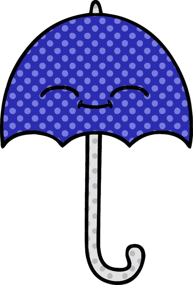 Cartoon-Regenschirm im Comic-Stil vektor