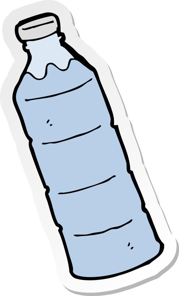 Aufkleber einer Cartoon-Wasserflasche vektor