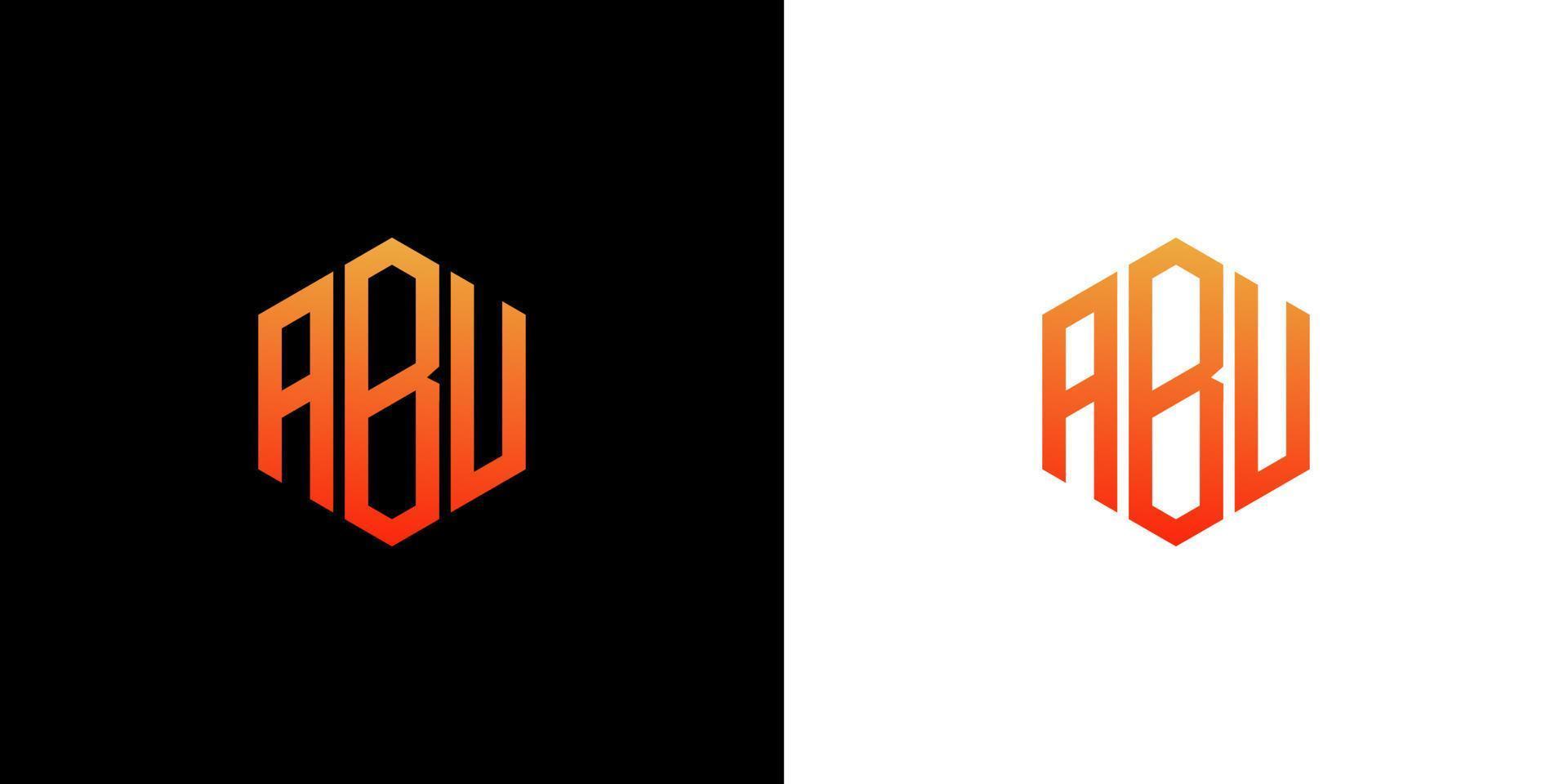 abu brief logo design polygon monogramm symbol vektorvorlage vektor